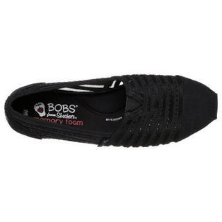 SKECHERS斯凯奇女鞋BOBS一脚蹬透气休闲鞋33415 BLACK 6