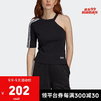 阿迪达斯官网 adidas 三叶草 TEE 女装运动短袖T恤DU7280 黑色 38(参考身高:169~172CM)