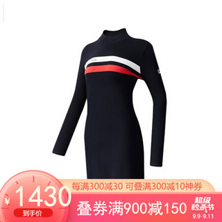 FILA ATHLETICS斐乐官方女子连衣裙2020冬季新款优雅高尔夫连衣裙 传奇蓝-NV 160/80A/S