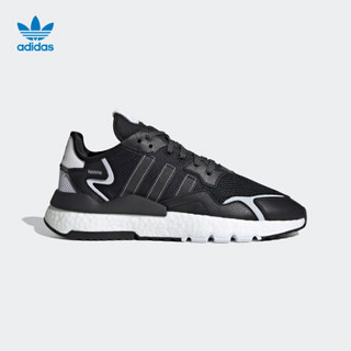 阿迪达斯官网 adidas 三叶草 NITE JOGGER 男女鞋经典运动鞋FW2055 黑/白 35.5(215mm)