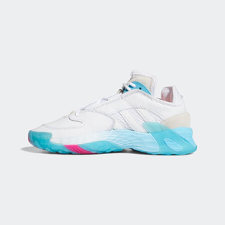 阿迪达斯官网 adidas 三叶草 STREETBALL 男女鞋经典运动鞋EF6982 亮白/浅水蓝 40.5(250mm)