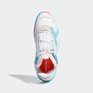 阿迪达斯官网 adidas 三叶草 STREETBALL 男女鞋经典运动鞋EF6982 亮白/浅水蓝 40.5(250mm)
