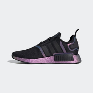 阿迪达斯官网 adidas 三叶草 NMD_R1 男女经典运动鞋FV8732 一号黑/镭射银 36(220mm)