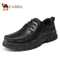 骆驼（CAMEL） 正装鞋男牛皮舒适软底系带商务休闲皮鞋 A032266340 黑色 38