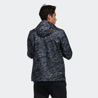 阿迪达斯官网 adidas AI WB CAMO男装运动型格连帽拉链夹克外套EH3803 黑色 A/XL(185/104A)