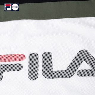 FILA FUSION 斐乐男士梭织上衣2020秋季新款连帽潮流工装套头外套 深黑-BK（宽松版型，建议拍小一码） 165/88A/S