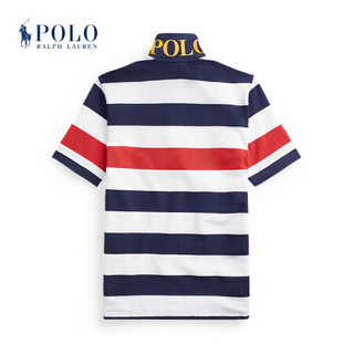 Ralph Lauren/拉夫劳伦男童 2020年秋季条纹棉质网布Polo衫34056 410-海军蓝 L