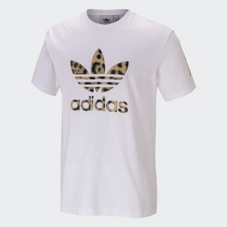 阿迪达斯官网 adidas 三叶草 Animal Tee 男装秋季运动短袖T恤GT4363 白 XL(参考身高:188~192CM)