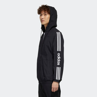 阿迪达斯官网 adidas neo M ESNTL 3S WB 男装运动外套FP7394 黑色/白 A/2XL(185/108A)