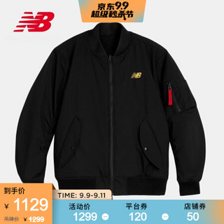 New Balance NB官方2020新年款男款女款NQA1A011两面穿棒球领棉服 BK L