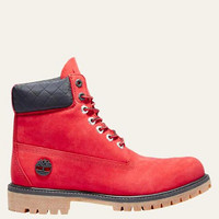 Timberland添柏岚男鞋NBA联名系带短靴马丁靴A2856610 Red Nubuck 8 M