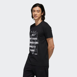 阿迪达斯官方 adidas neo M FAV TEE ART 3 男子短袖上衣DW8196 黑色/黑色 A/XL(185/104A)