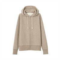 無印良品 無印良品 MUJI 女士拉链连帽卫衣 BBQ01A0A 深咖啡色 M