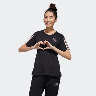 阿迪达斯官网 adidas neo W BRLV TEE 2 女装运动短袖T恤GK1499 黑色/黑色 A/XL(170/96A)