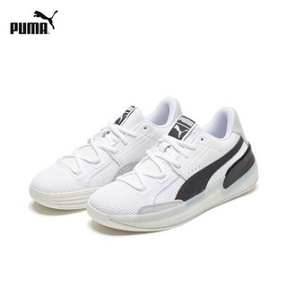 PUMA 彪马 运动鞋秋季男女情侣复古透气篮球鞋CLYDE HARDWOOD 193663 白-黑色-01 42