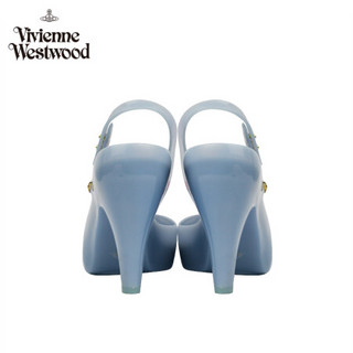 VIVIENNE WESTWOOD(薇薇安威斯特伍德)奢侈品 新品西太后女鞋女装高跟凉鞋 粉蓝色/红色 usa7