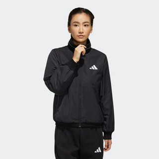 阿迪达斯官网 adidas TRACK TOP REBEL女装运动型格夹克外套FM9317 黑色/白 A/L(170/92A)