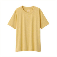 無印良品 MUJI 無印良品  女式 吸汗速干 短袖T恤 黄色 XS