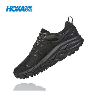 HOKA ONE ONE 男Challenger Gore-Tex 挑战者低帮皮面防泼水宽楦版 黑色/黑色 7.5/255mm