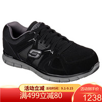 SKECHERS斯凯奇男鞋工装鞋低帮防滑减震77068 BLACK/CHARCOAL 7