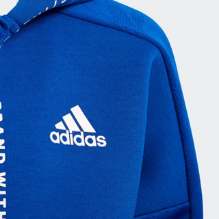 阿迪达斯官网 adidas YB KNIT HOODY 大童装训练针织夹克外套DT2443 如图 140CM