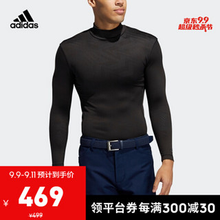 阿迪达斯官网adidas 男装秋季高尔夫运动保暖紧身衣FS7033 黑色 A/S(175/92A)