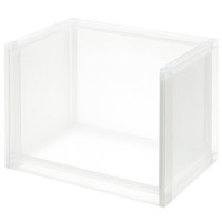 無印良品 MUJI 無印良品  聚丙烯收纳架/深/大型 半透明 约长37x宽26x高26cm