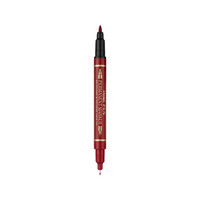 Pentel 派通 日本派通（Pentel）小双头油性记号笔 粗细双头0.6-1.2mm N75W 红色