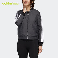 阿迪达斯官网adidas neo 女装冬季运动棉服GJ8855 黑色 A/2XL(175/100A)