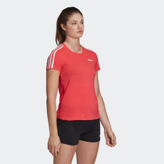 阿迪达斯官网adidas W E 3S SLIM TEE 女装运动型格短袖T恤FM6431 粉/白 A/XS(155/80A)