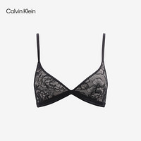 CK UNDERWEAR 2020秋冬款 女装黑标绽放系列薄垫软杯三角文胸 QF6097AD UB1-黑色 S