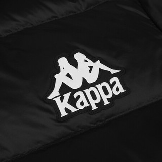 Kappa 卡帕 羽绒服2020新款冬季情侣男女超长款羽绒服连帽防寒服保暖外套K0AZ2YY66D 黑色-990 S