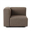 MUJI 麻棉平织单元沙发带扶手小用沙发套/棕色 棕色 带扶手小用