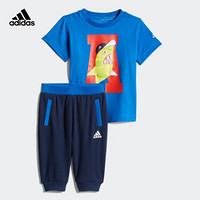 阿迪达斯官方 adidas IN F TEE 3/4 S2 婴童训练短袖针织套装DZ2415 如图 98CM