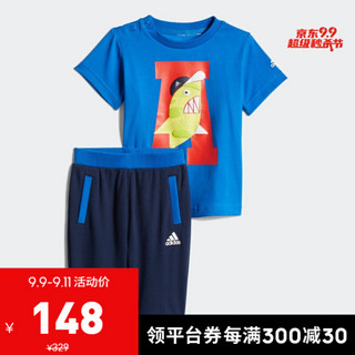 阿迪达斯官方 adidas IN F TEE 3/4 S2 婴童训练短袖针织套装DZ2415 如图 98CM