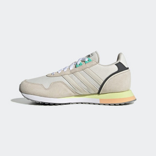 阿迪达斯官网 adidas 8K 2020 女鞋跑步运动鞋EH1442 粉白/矾土棕/白 37(230mm)