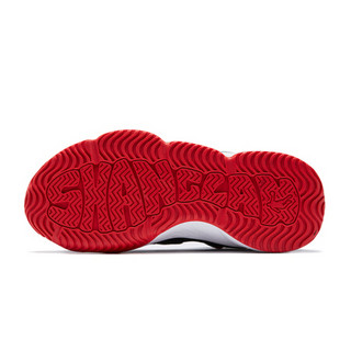 乔丹 男鞋篮球鞋高帮减震耐磨战靴运动鞋 XM4592003W 黑色/极光红 40