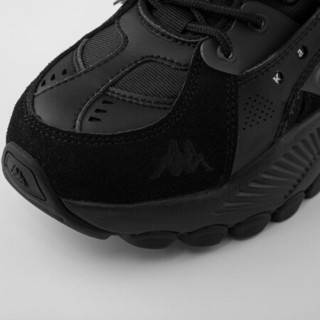 Kappa卡帕串标潮流跑鞋2020新款女运动鞋厚底休闲鞋旅游健步鞋K0A65MC01 黑色/银色-990 39