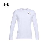 安德玛官方UA Sportstyle男子运动长袖T恤Under Armour1329585 白色100 M