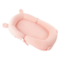 gb好孩子 便携式婴儿床中床 新生儿 可折叠 多功能bb床 宝宝移动床 防压 3D便携式婴儿床垫 粉色