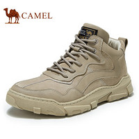 骆驼（CAMEL） 百搭低帮风日常绒面质感休闲工装鞋男 A032353230 浅沙 38