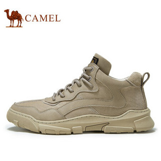 骆驼（CAMEL） 百搭低帮风日常绒面质感休闲工装鞋男 A032353230 浅沙 38