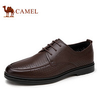 骆驼（CAMEL） 皮鞋男镂空牛皮正装青年商务休闲鞋 A022209150 棕色 42