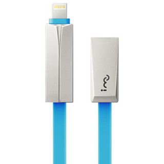 幻响（i-mu）穿云箭二合一数据线充电线 锌合金 适用于苹果安卓 蓝色