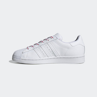 阿迪达斯官网adidas 三叶草 SUPERSTAR W男女鞋爱心款经典运动鞋FV3289 白/一号黑/荣耀粉 36(220mm)