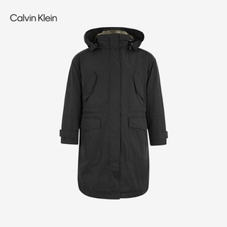 CK JEANS 2020秋冬款 女装含内胆时尚保暖连帽厚外套 J214701 BEH-黑色 XS