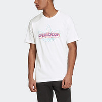 阿迪达斯官网 adidas 三叶草 TECHY TEE 男装运动短袖T恤GD6009 白 M(参考身高:179~185CM)