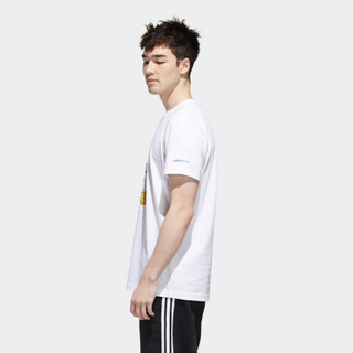 阿迪达斯官网 adidas neo Disney唐老鸭男装运动短袖GJ5637 白/白 A/3XL(190/112A)