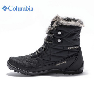 Columbia哥伦比亚雪地靴女户外运动中帮防泼水热能反射防寒耐磨系带保暖鞋 BL5961 010 36