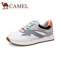骆驼（CAMEL） 女鞋 透气百搭网红撞色反光设计跑步鞋 A03503653 浅喙灰 36
